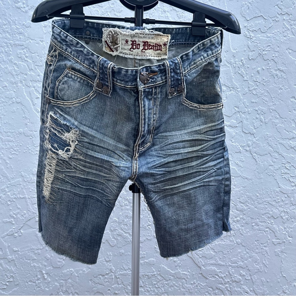 Distressed Blue Men Shorts
